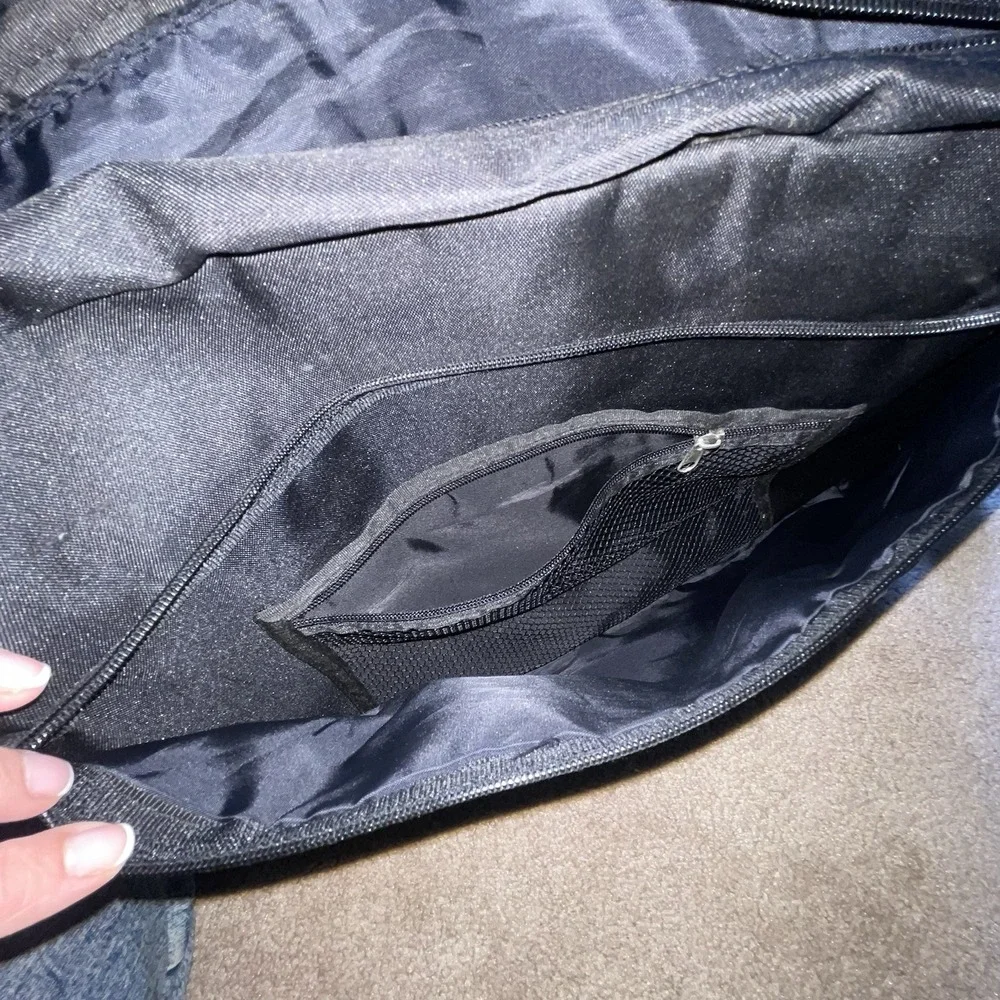 Vintage 1980's Pepe Jeans Large Black Messenger Shoulder Bag